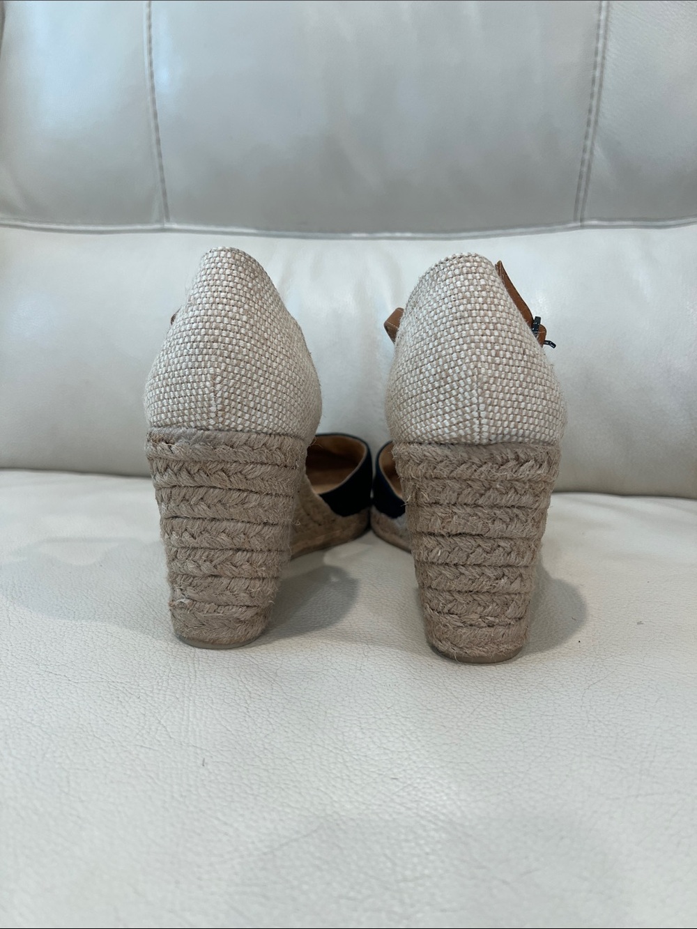 Sonoma Black and Tan Espadrille Wedge Sandals - Picture 7 of 8